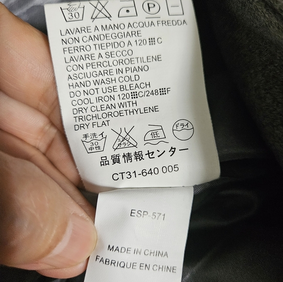 MaxMara Double-breasted Belt Lana and Cashere Coat Long Sleeves Jacket Size M - Picture 10 of 12